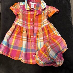 Ralph Lauren Plaid Baby Dress with Bloomer